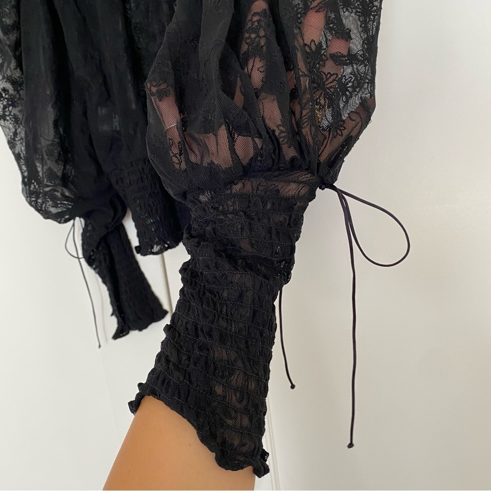 For Love & Lemons Midnight black lace top, size XS - Picture 4 of 8